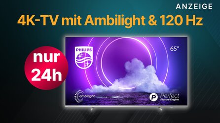 Nur 24 Stunden: Gaming-TV mit Ambilight + HDMI 2.1 im Angebot bei Saturn