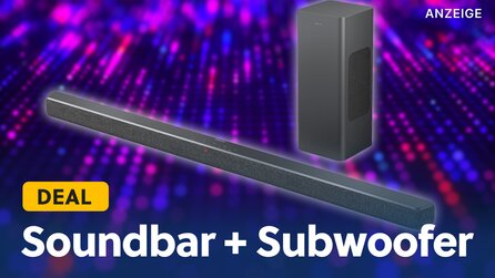 Dolby Atmos und externer Subwoofer waren selten günstiger: Hier bekommt ihr bombastischen Sound mit fast 50% Rabatt!