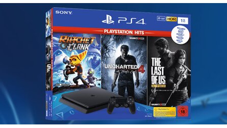 PS4 Slim 1TB mit The Last of Us, Uncharted 4 und Ratchet + Clank - Neues Bundle für 333 Euro