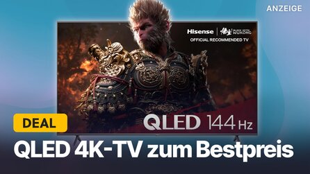 QLED 4K-TV günstig wie nie im Angebot: Dieser 144Hz-Fernseher ist für Gaming und Filme ein echter Preis-Leistungs-Tipp!