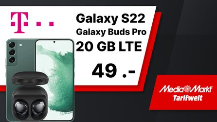 Jetzt Galaxy S22 mit Buds Pro und 20 GB Datenvolumen im Telekom-Netz sichern [Anzeige]
