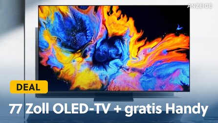 Ein gigantischer 77-Zoll OLED-TV von Samsung ist gerade um fast die Hälfte reduziert – und ein starkes Handy gibt es umsonst dazu!