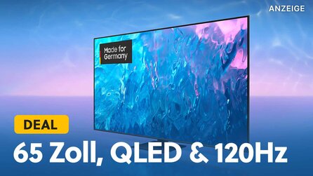 Teaserbild für 65 Zoll Samsung QLED-4K-TV mit HDR und 120Hz günstiger als jemals zuvor: Amazon haut ein Wahnsinns-Angebot raus!