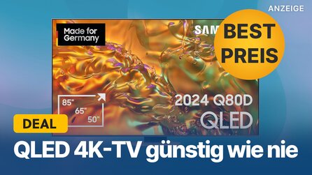 Samsung QLED 4K-TV günstig wie nie im Angebot: Dieser 120Hz-Fernseher aus 2024 ist jetzt ein echter Preis-Leistungs-Hit!