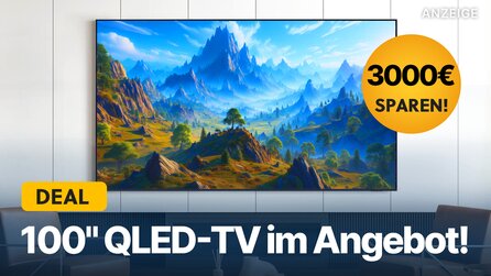 100 Zoll QLED-TV jetzt im Angebot – 3000€ Rabatt: Dieser gigantische Samsung 4K-Fernseher mit 144Hz war noch nie günstiger!