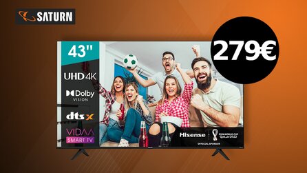Nur 24 Stunden: 4K-Fernseher für nur 279€ im Angebot bei Saturn [Anzeige]