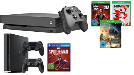 Xbox One X mit drei Spielen für 469 Euro - Angebote für PS4 im Saturn Prospekt