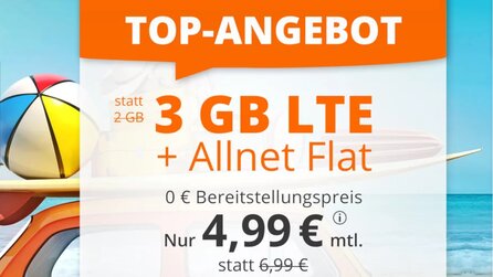 Handytarif – 3 GB LTE + Telefon- und SMS-Flat jetzt für nur 4,99€ im Monat [Anzeige]