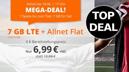 Handytarif – Nur bis morgen: 7 GB LTE + Telefon- + SMS-Flat für 6,99€ im Monat [Anzeige]