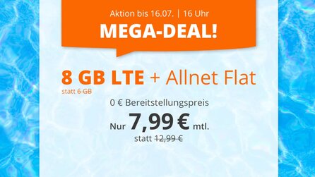Günstiger Handytarif – Jetzt 8 GB LTE, Telefon- und SMS-Flat für 7,99€ holen [Anzeige]