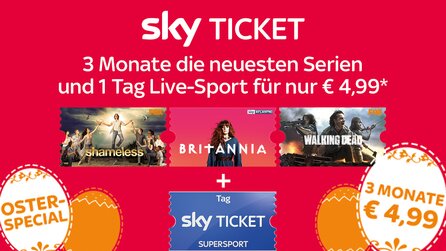 Aktuelles Sky Ticket-Angebot - 3 Monate neuste Serien + 1 Tag Live-Sport für einmalig 4,99 Euro