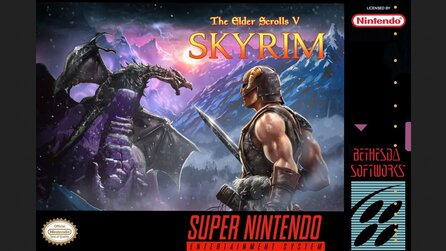 SNES Mini - Bethesda gratuliert Nintendo zum Launch mit Skyrim-SNES-Cover