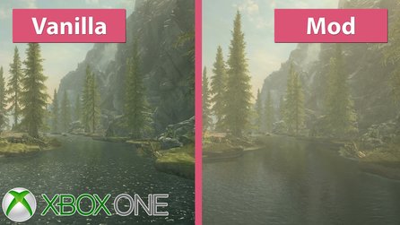 Skyrim - Xbox One mit Grafik-Mods und ohne im Vergleich