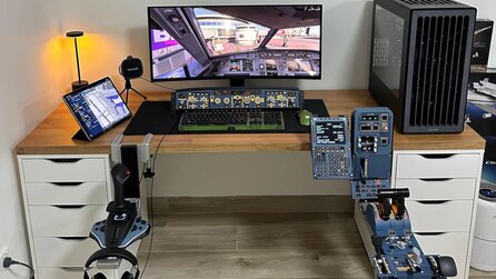 Angehender Pilot zeigt stolz das PC-Setup seiner Träume - Community lobt begeistert: Du hast ein Flugzeug-Cockpit gebaut