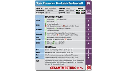 Sonic Chronicles: Die Dunkle Bruderschaft im Test - GamePro-Review für Nintendo DS