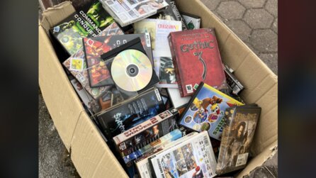 Deutscher Gamer findet prall gefüllte Zu Verschenken-Kiste mit etlichen Spiel-Klassikern am Straßenrand: Meine Kindheit in einer Pappkiste
