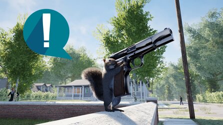 In Squirrel with a Gun spielen wir ein putziges Terror-Eichhörnchen