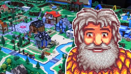 Stardew Valley-Fan baut zwei Jahre lang fast die komplette Map aus 75.000 Steinen - und so fantastisch sieht sein Modell aus