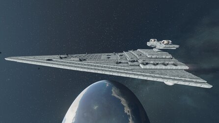 Runter auf 15 FPS Starfield-Fan baut so derart großes Raumschiff, dass die Framerate einfach aufgibt