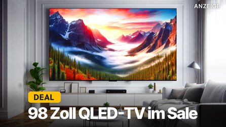 Riesiger QLED-Fernseher im Angebot: Jetzt 2500€ Rabatt auf 98 Zoll 4K-TV mit 144Hz sichern!