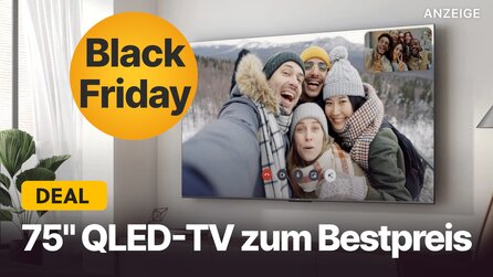 75 Zoll QLED 4K-Fernseher günstig wie nie: Ein so gutes Preis-Leistungs-Verhältnis gibts selbst am Black Friday selten!