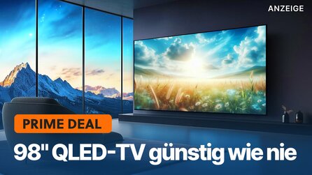 98 Zoll QLED-TV im Prime Day-Angebot: Diesen gigantischen 4K-Fernseher gibts dank 1100€ Rabatt jetzt günstig wie nie!