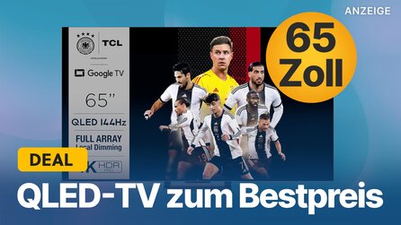 65 Zoll QLED-TV günstig wie nie: 4K-Fernseher mit 144Hz + FALD im Amazon-Angebot