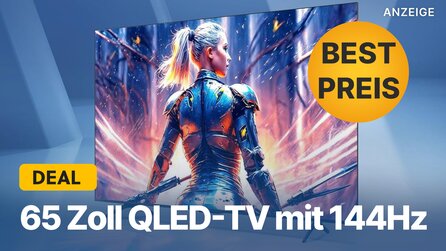 65 Zoll QLED-TV im Angebot: Diesen 4K-Fernseher mit 144Hz gibt’s nur für wenige Tage zum absoluten Bestpreis!