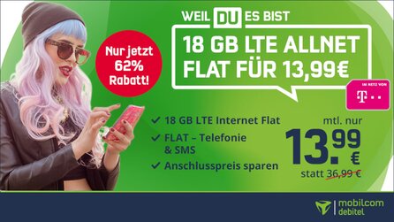 Letzte Chance – Telekom-Tarif mit 18 GB LTE + Allnet-Flat für 14,99€ im Monat [Anzeige]