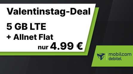 Nur noch heute: 5 GB Datenvolumen + Flat als Valentinstag-Deal [Anzeige]