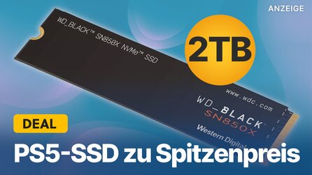 Teaserbild für PS5-SSD mit 2TB zum Spitzenpreis sichern: Schneller Speicher nur für kurze Zeit im Angebot!