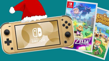 Weihnachtsgewinnspiel - Gewinnt ein tolles Bundle aus Nintendo Switch Lite - Hyrule Edition, zwei Spielen und Zelda-Fanpaket