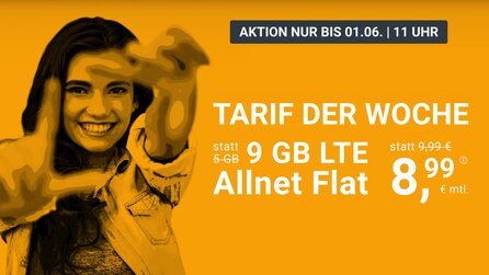 Günstiger Handyvertrag – 9 GB LTE, Telefon- + SMS-Flat für 8,99€ im Monat [Anzeige]