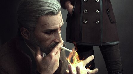 Witcher 3 - Grandiose Fanart: Geralt als Film-Noir-Detektiv