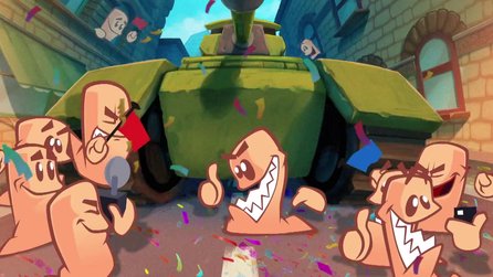 Worms WMD - Ankündigungs-Trailer mit Panzern und Würmern