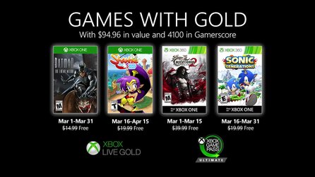 Xbox Games With Gold - Trailer zeigt Lineup für März 2020