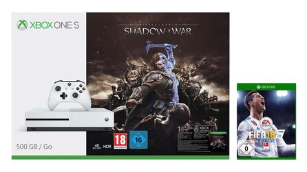 Xbox One S mit FIFA 18 und Schatten des Krieges für 180€ - WM-Deals bei Otto.de