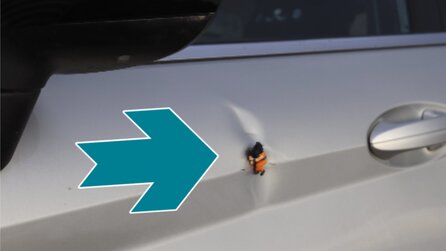 Dragon Ball-Fans feiern die wohl günstigste Reparatur einer Autodelle aller Zeiten – die Yamchu-Pose passt eben perfekt