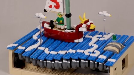 LEGO-Fan baut geniale Wellenmaschine, die sein Steine-Meer zum Leben erweckt – die Idee stammt von einem grandiosen Zelda-MOC