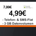 Handytarif: Telefon- udn SMS-Flat + 3 GB LTE