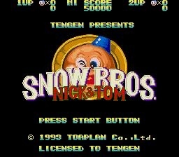 Snow Bros. Nick & Tom Sega Mega Drive