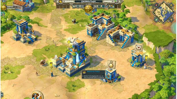 Age of Empires OnlineAls Premium-Kultur wie hier die neu eingeführten Babylonier starten wir direkt auf Stufe 20 und sparen viel Zeit.