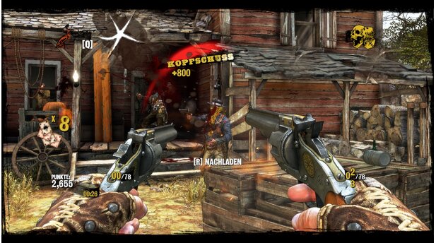 Call of Juarez: GunslingerIm Arcade-Modus versuchen wir, auf kürzeste Zeit möglichst aufwendige Kombo-Ketten aneinander zu reihen.