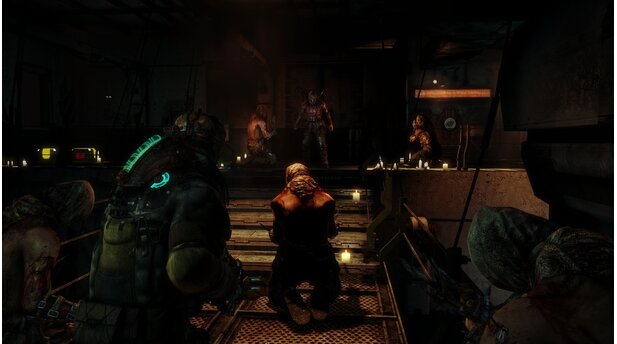 Dead Space 3: AwakenedAn Bord der Terra Nova platzen wir in Zeremonien des Unitology Kults rein.