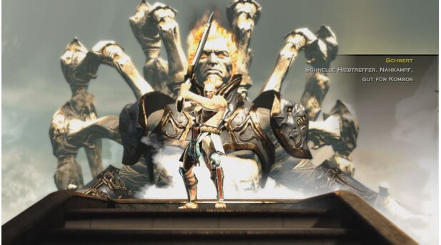God of War: Ascension (Multiplayer)Bevor ihr euch in den Multiplayer stürzt, wählt ihr Waffe und Götterzugehörigkeit eures Schützlings.