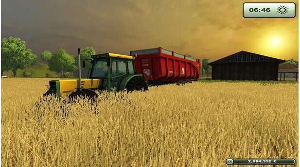 Landwirtschafts-Simulator 2013Mit einem gut gefüllten Konto starten wir in einen neuen Arbeitstag.