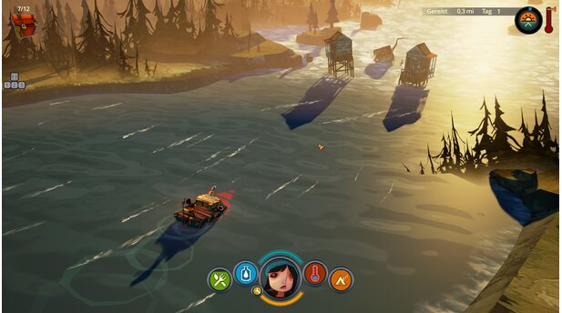 The Flame in the FloodSchöne Reise! The Flame in the Flood ist zwar nicht sonderlich detailliert, zaubert aber ungemein stimmige Bilder auf den Schirm.