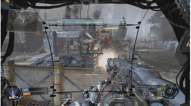 Titanfall für Xbox 360Die flotten Gefechte mit Infanterie und Robotern unterhalten auch auf Xbox 360, allerdings sorgt die Auflösung von 1040 mal 600 Bildpunkten für eine sehr grobe Darstellung.
