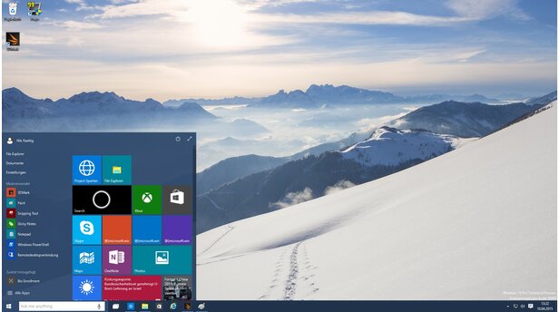 Mit Windows 10 kehrt das Startmenü zurück, allerdings als Mischung zwischen der Kacheloberfläche aus Windows 88.1 und dem klassischen Startmenü aus Windows 7.