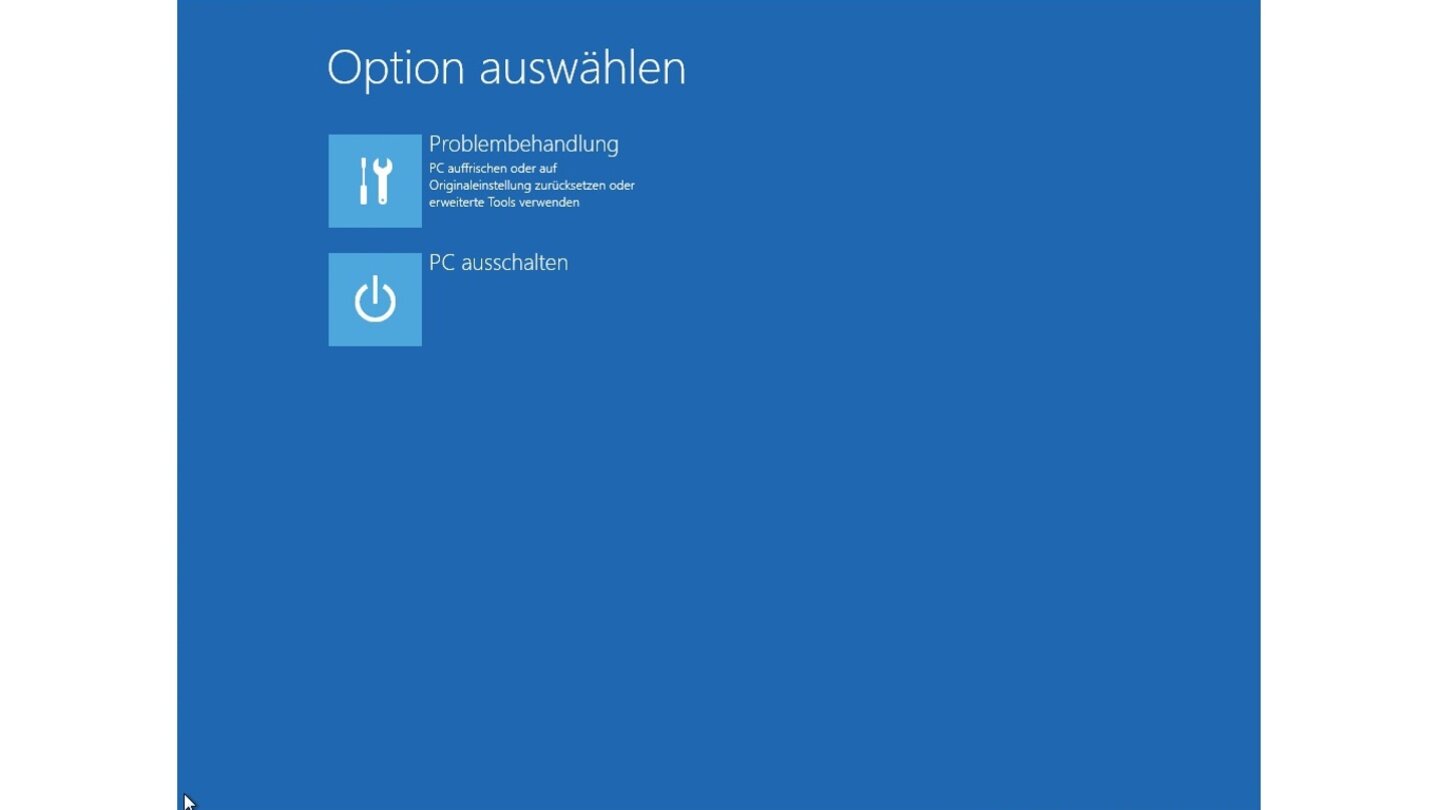 Die »Computerreparaturoptionen« sind für die Installation nicht von Bedeutung. Hier finden Sie nämlich die Problembehandlung und eine Option den PC herunterzufahren.